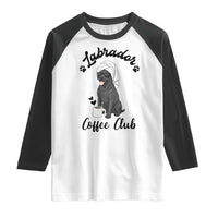 Labrador Coffee Club Raglan Shirt Funny Dog Lover Gift - Wonder Print Shop