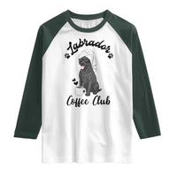 Labrador Coffee Club Raglan Shirt Funny Dog Lover Gift - Wonder Print Shop