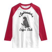 Labrador Coffee Club Raglan Shirt Funny Dog Lover Gift - Wonder Print Shop