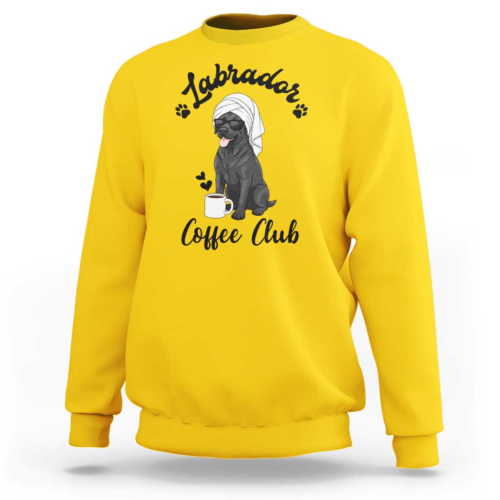 Labrador Coffee Club Sweatshirt Funny Dog Lover Gift - Wonder Print Shop
