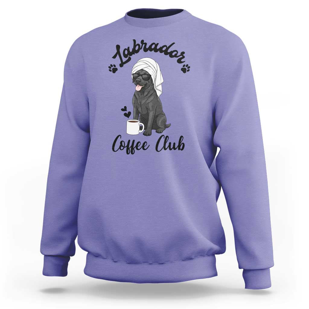 Labrador Coffee Club Sweatshirt Funny Dog Lover Gift - Wonder Print Shop