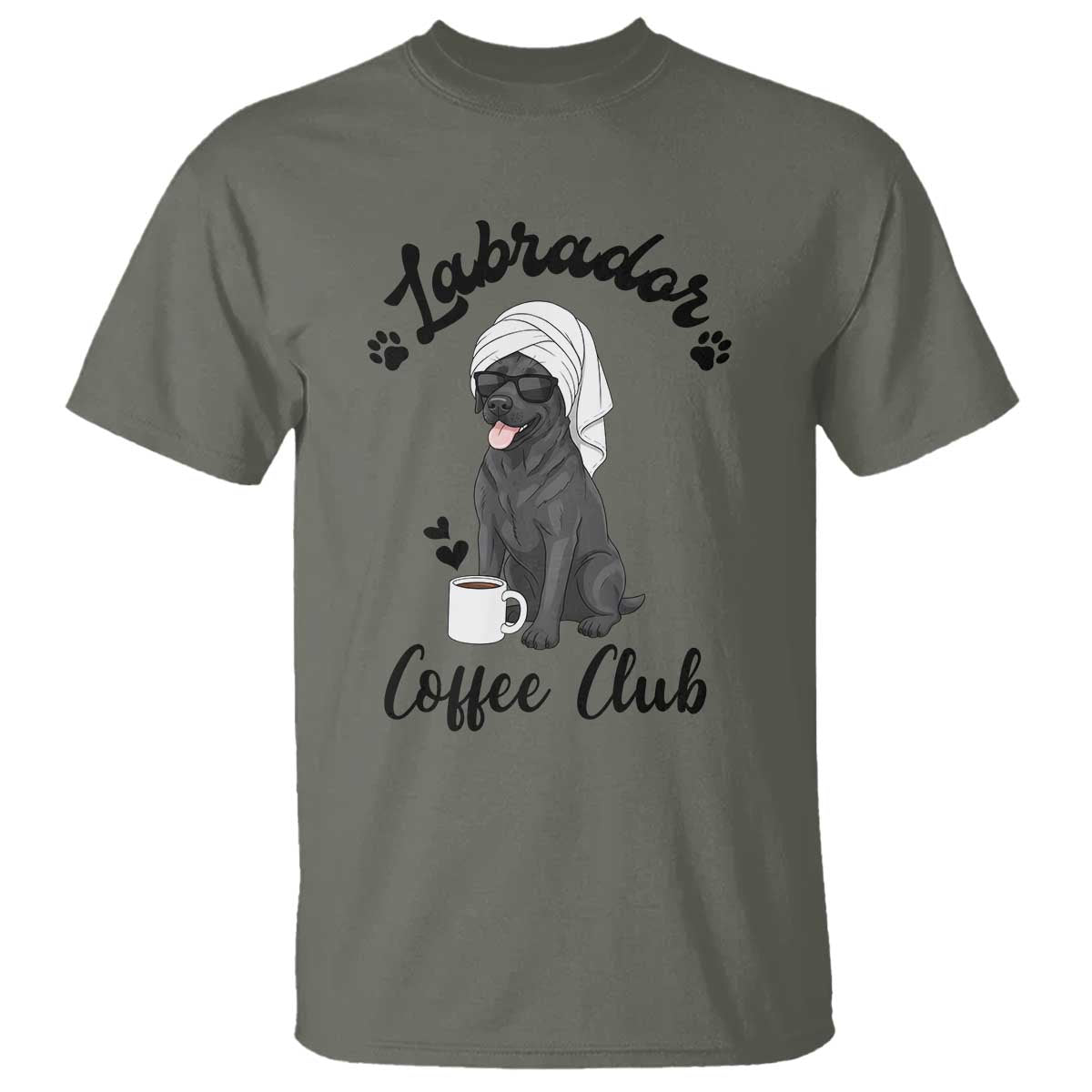 Labrador Coffee Club T Shirt Funny Dog Lover Gift - Wonder Print Shop