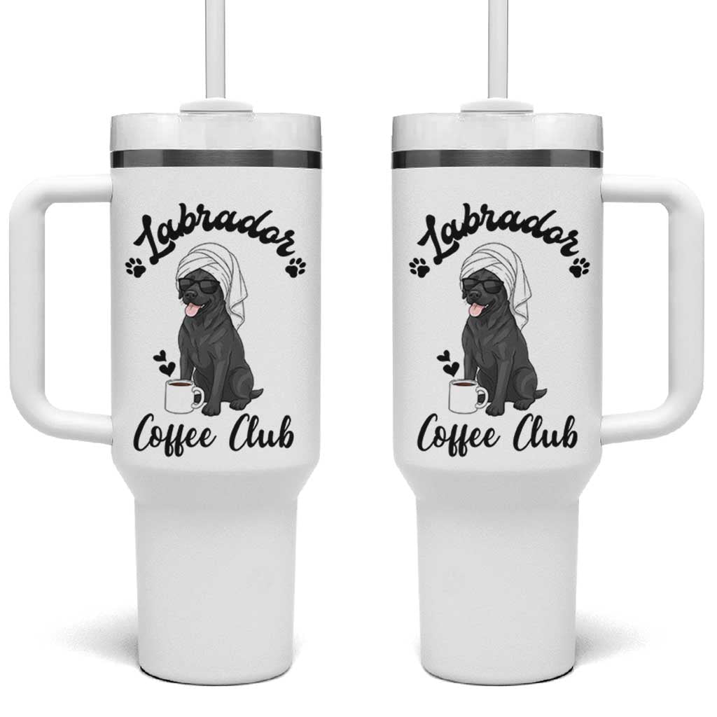 Labrador Coffee Club Tumbler With Handle Funny Dog Lover Gift - Wonder Print Shop