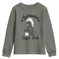 Labrador Coffee Club Youth Sweatshirt Funny Dog Lover Gift - Wonder Print Shop
