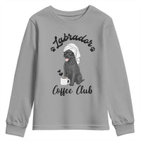 Labrador Coffee Club Youth Sweatshirt Funny Dog Lover Gift - Wonder Print Shop