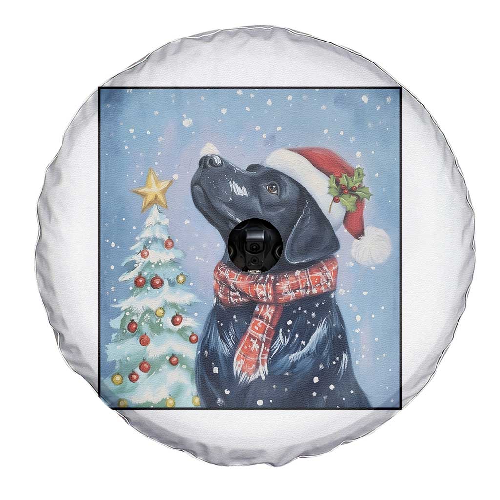 Cute Black Lab Christmas Spare Tire Cover Holiday Dog Lover Gift Idea - Wonder Print Shop