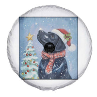 Cute Black Lab Christmas Spare Tire Cover Holiday Dog Lover Gift Idea - Wonder Print Shop