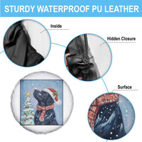 Cute Black Lab Christmas Spare Tire Cover Holiday Dog Lover Gift Idea - Wonder Print Shop