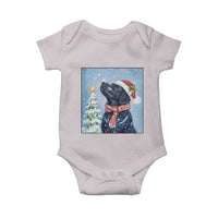 Cute Black Lab Christmas Baby Onesie Holiday Dog Lover Gift Idea - Wonder Print Shop