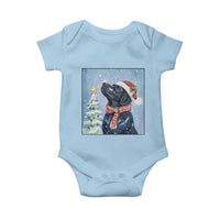 Cute Black Lab Christmas Baby Onesie Holiday Dog Lover Gift Idea - Wonder Print Shop