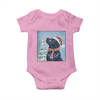 Cute Black Lab Christmas Baby Onesie Holiday Dog Lover Gift Idea - Wonder Print Shop