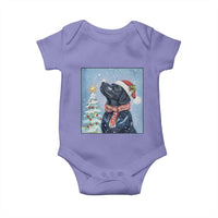 Cute Black Lab Christmas Baby Onesie Holiday Dog Lover Gift Idea - Wonder Print Shop
