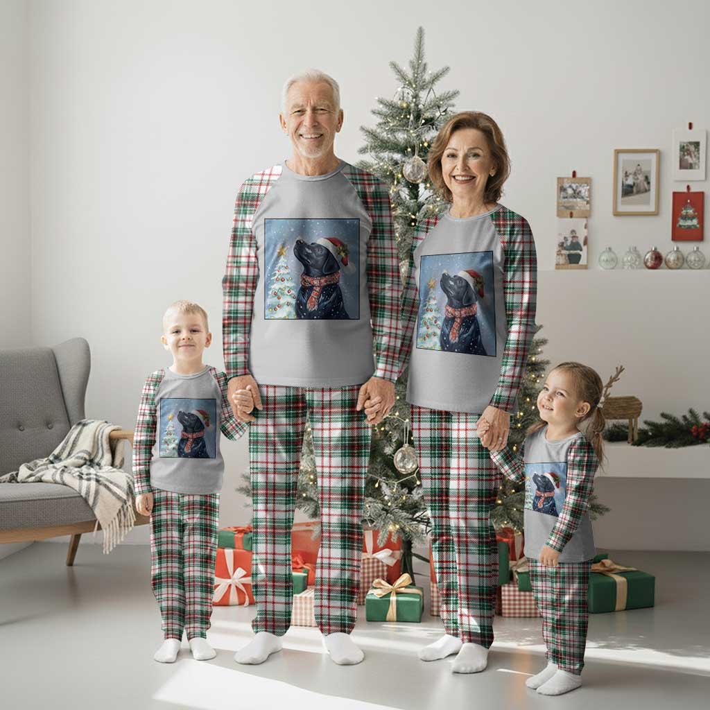 Cute Black Lab Xmas Plaid Pajama Set Holiday Dog Lover Gift Idea - Wonder Print Shop