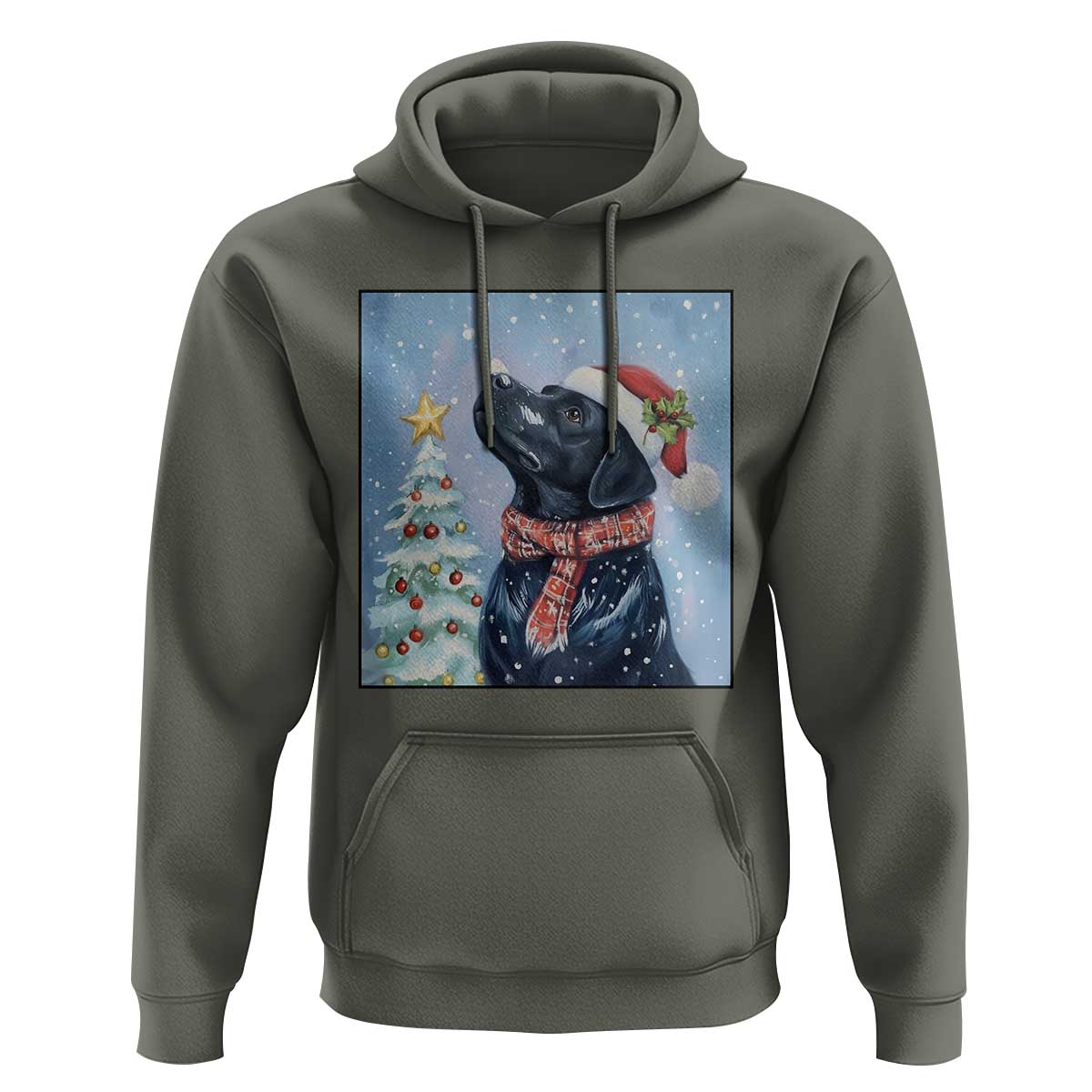 Cute Black Lab Christmas Hoodie Holiday Dog Lover Gift Idea - Wonder Print Shop