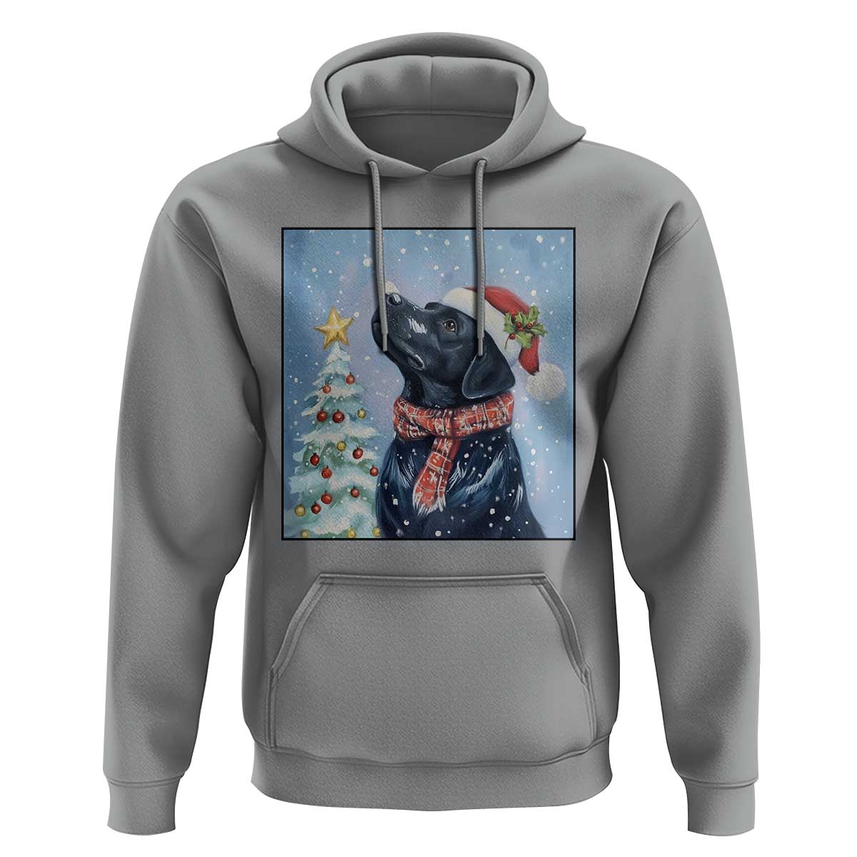 Cute Black Lab Christmas Hoodie Holiday Dog Lover Gift Idea - Wonder Print Shop