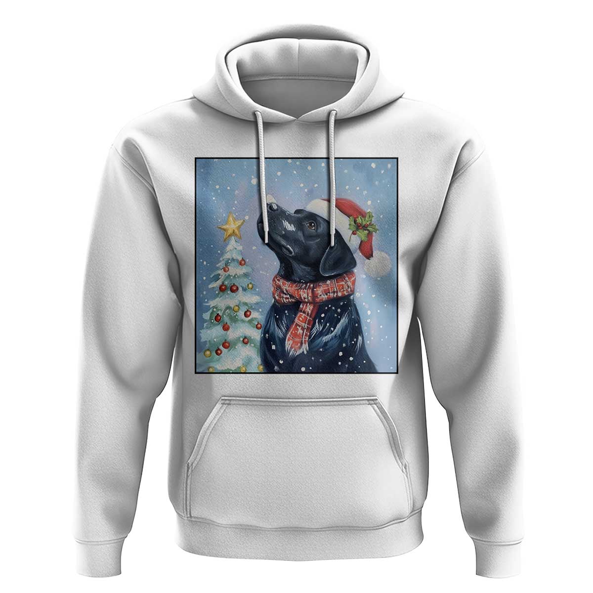 Cute Black Lab Christmas Hoodie Holiday Dog Lover Gift Idea - Wonder Print Shop
