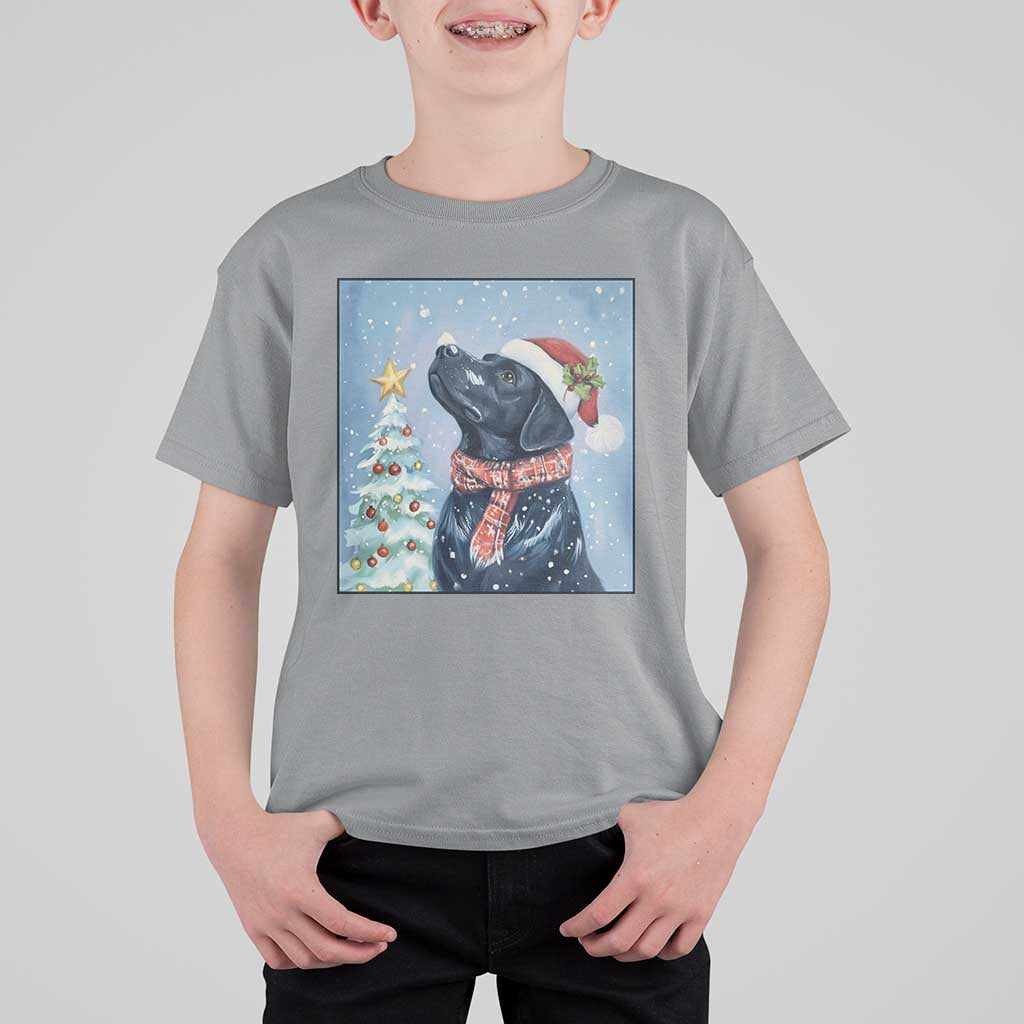 Cute Black Lab Christmas T Shirt For Kid Holiday Dog Lover Gift Idea - Wonder Print Shop