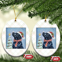 Cute Black Lab Xmas Ceramic Ornament Holiday Dog Lover Gift Idea - Wonder Print Shop