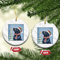 Cute Black Lab Xmas Ceramic Ornament Holiday Dog Lover Gift Idea - Wonder Print Shop