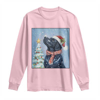 Cute Black Lab Christmas Long Sleeve Shirt Holiday Dog Lover Gift Idea - Wonder Print Shop