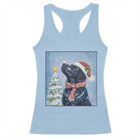 Cute Black Lab Christmas Racerback Tank Top Holiday Dog Lover Gift Idea - Wonder Print Shop