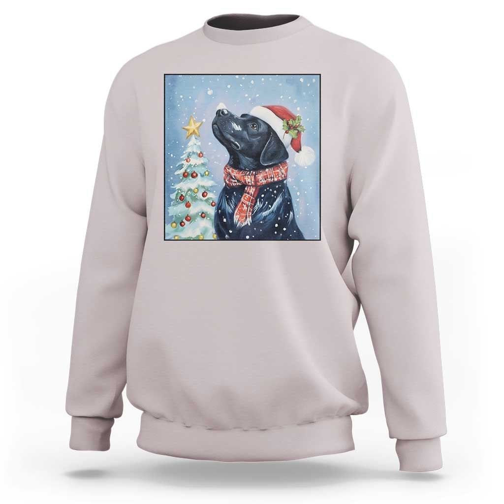Cute Black Lab Christmas Sweatshirt Holiday Dog Lover Gift Idea - Wonder Print Shop