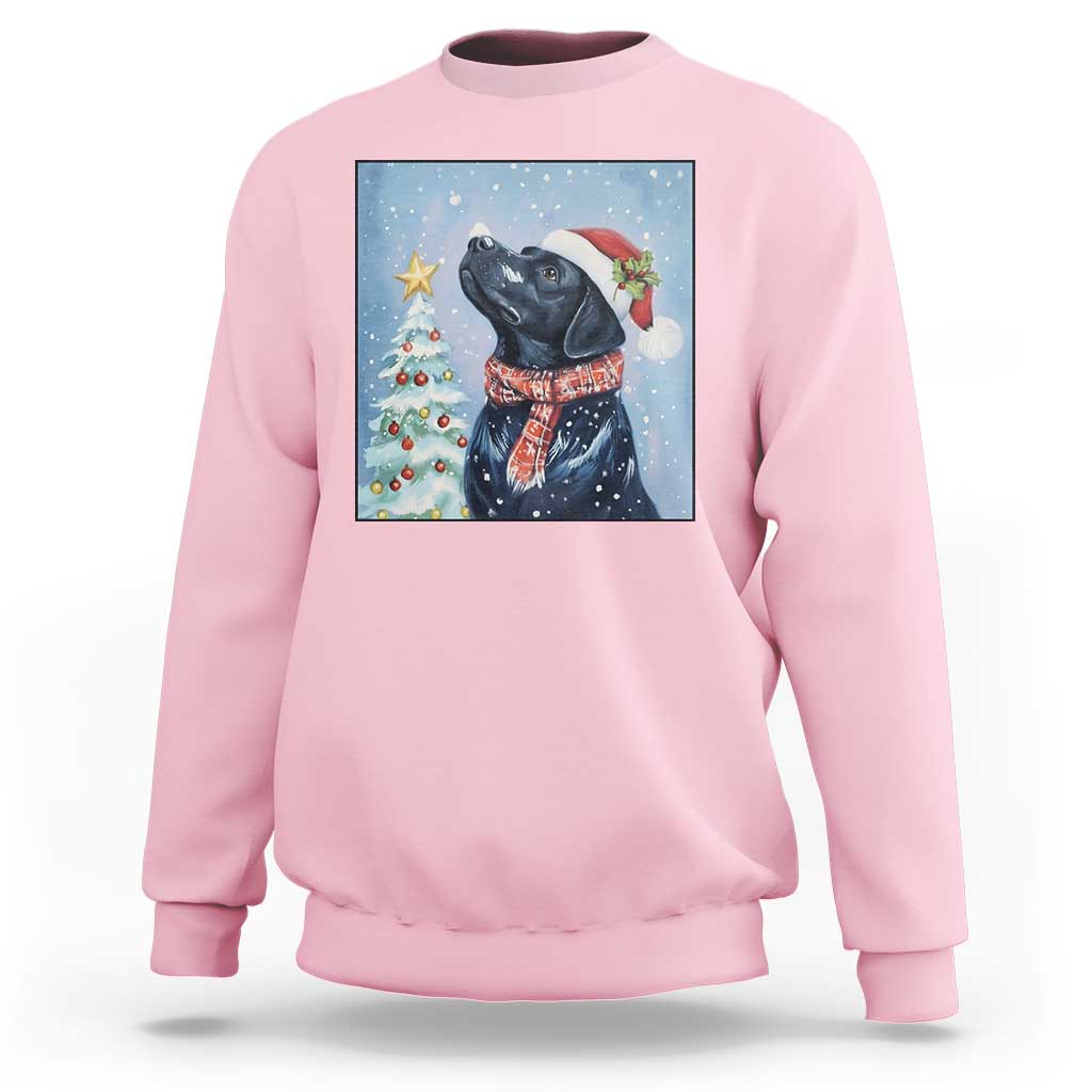 Cute Black Lab Christmas Sweatshirt Holiday Dog Lover Gift Idea - Wonder Print Shop