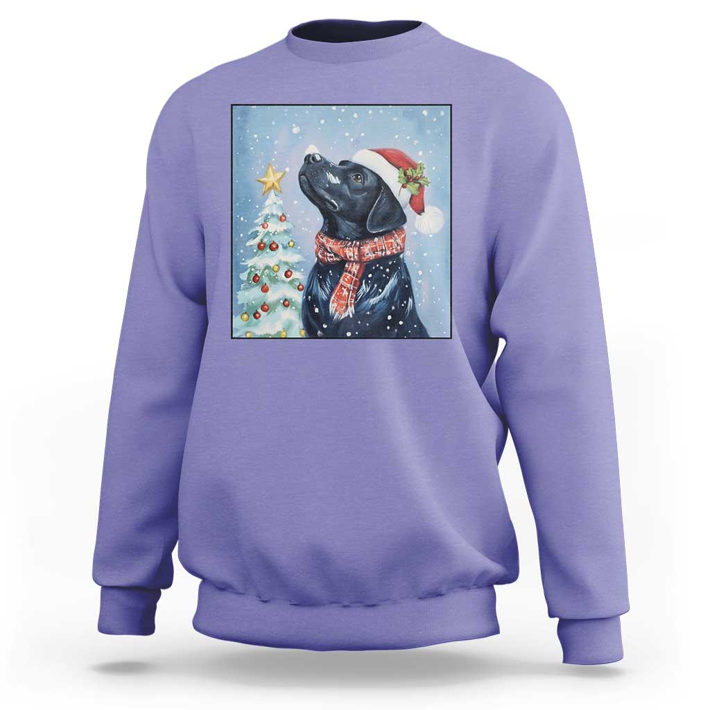 Cute Black Lab Christmas Sweatshirt Holiday Dog Lover Gift Idea - Wonder Print Shop