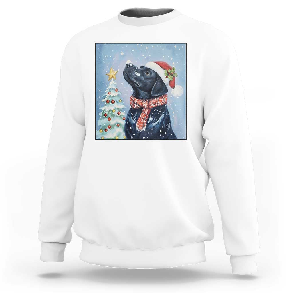 Cute Black Lab Christmas Sweatshirt Holiday Dog Lover Gift Idea - Wonder Print Shop