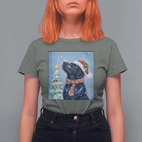 Cute Black Lab Christmas T Shirt For Women Holiday Dog Lover Gift Idea - Wonder Print Shop