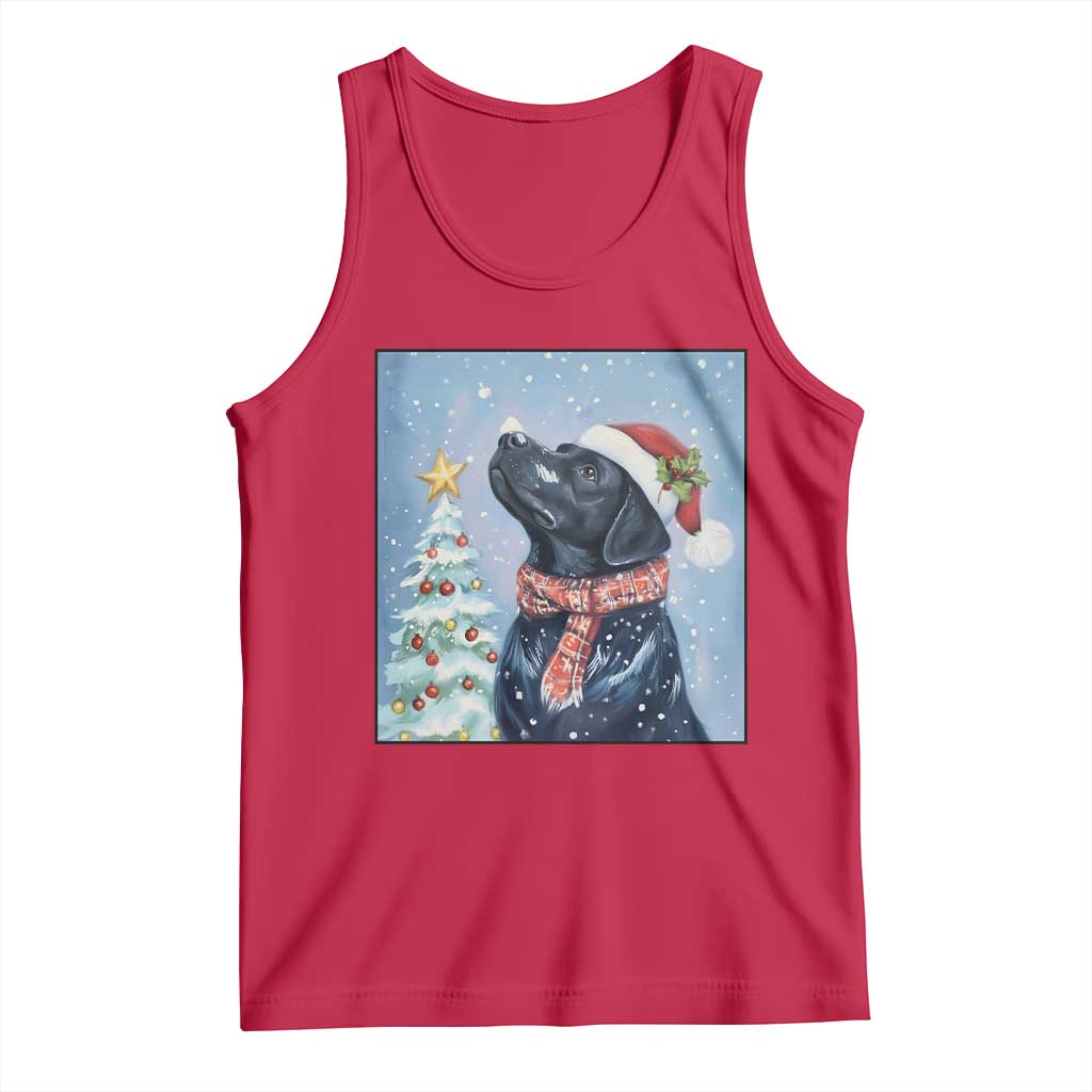 Cute Black Lab Christmas Tank Top Holiday Dog Lover Gift Idea - Wonder Print Shop