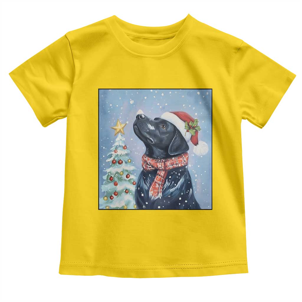 Cute Black Lab Christmas Toddler T Shirt Holiday Dog Lover Gift Idea - Wonder Print Shop