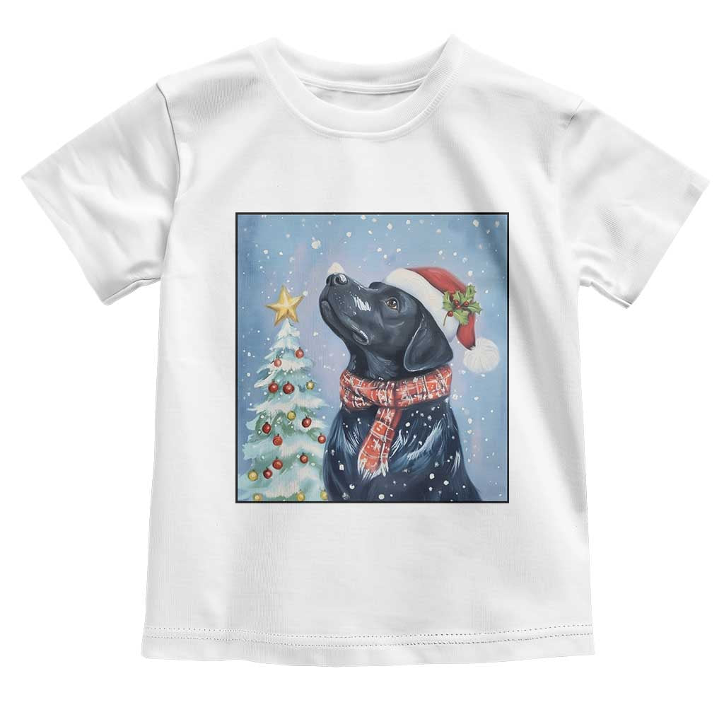 Cute Black Lab Christmas Toddler T Shirt Holiday Dog Lover Gift Idea - Wonder Print Shop