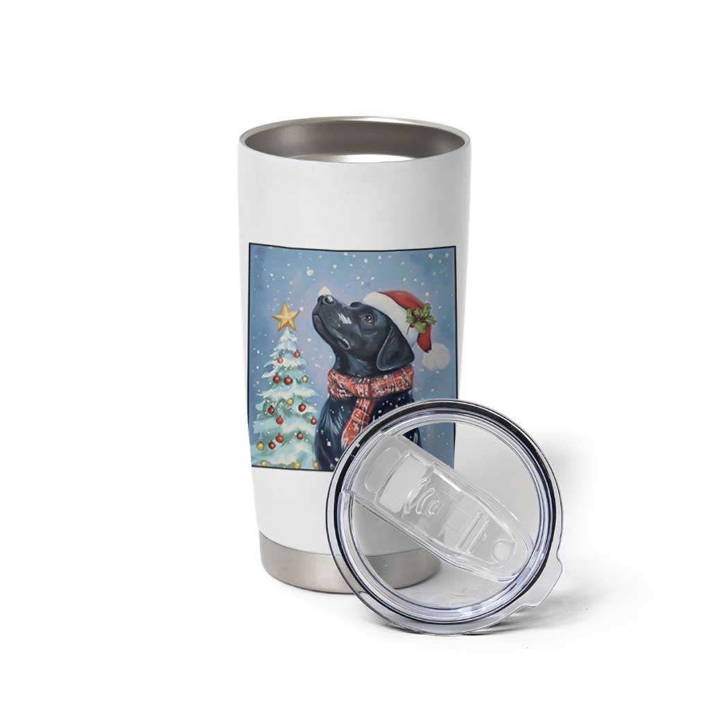 Cute Black Lab Christmas Tumbler Cup Holiday Dog Lover Gift Idea - Wonder Print Shop