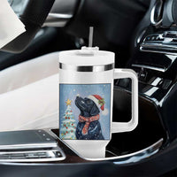 Cute Black Lab Christmas Tumbler With Handle Holiday Dog Lover Gift Idea - Wonder Print Shop