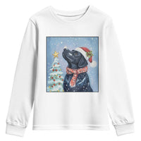 Cute Black Lab Christmas Youth Sweatshirt Holiday Dog Lover Gift Idea - Wonder Print Shop