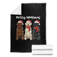 Funny Merry Woofmas Throw Blanket Labrador Funny Christmas Dog Lover Gift - Wonder Print Shop