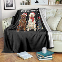 Funny Merry Woofmas Throw Blanket Labrador Funny Christmas Dog Lover Gift - Wonder Print Shop