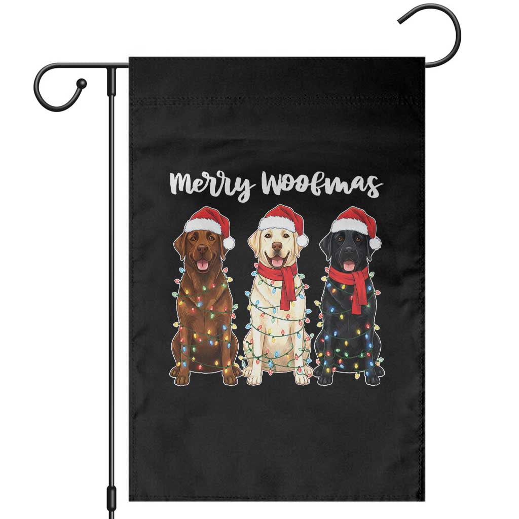 Funny Merry Woofmas Garden Flag Labrador Funny Christmas Dog Lover Gift - Wonder Print Shop