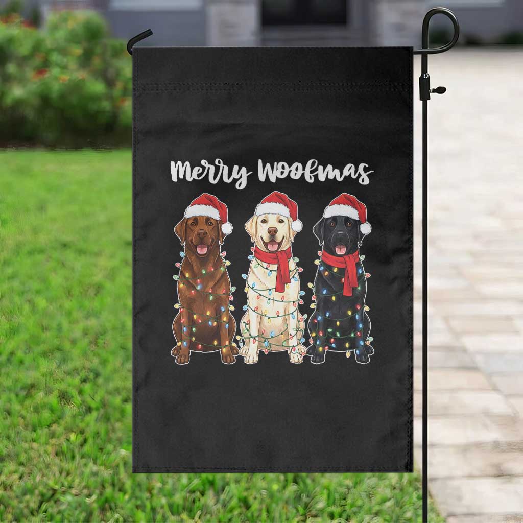 Funny Merry Woofmas Garden Flag Labrador Funny Christmas Dog Lover Gift - Wonder Print Shop