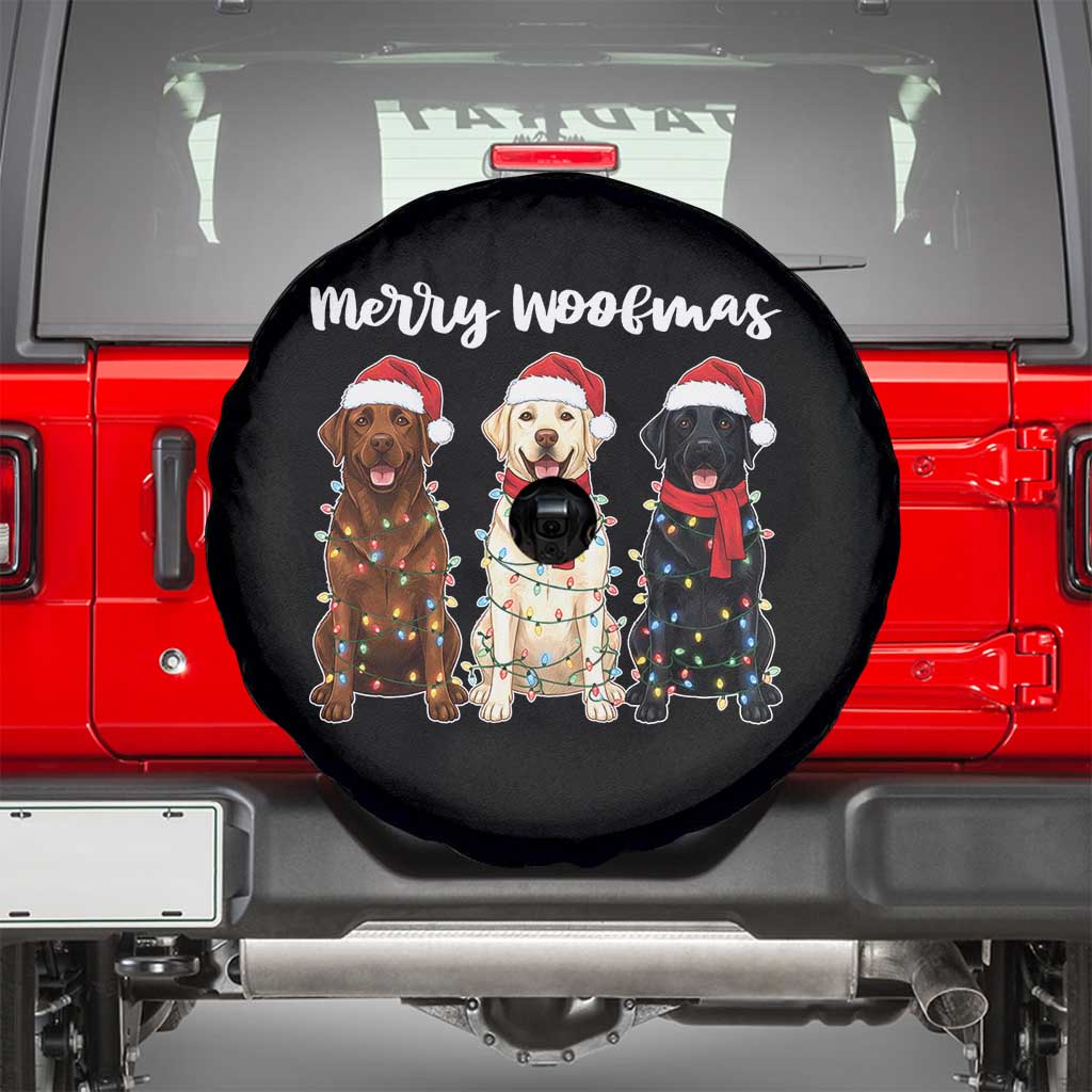 Funny Merry Woofmas Spare Tire Cover Labrador Funny Christmas Dog Lover Gift - Wonder Print Shop