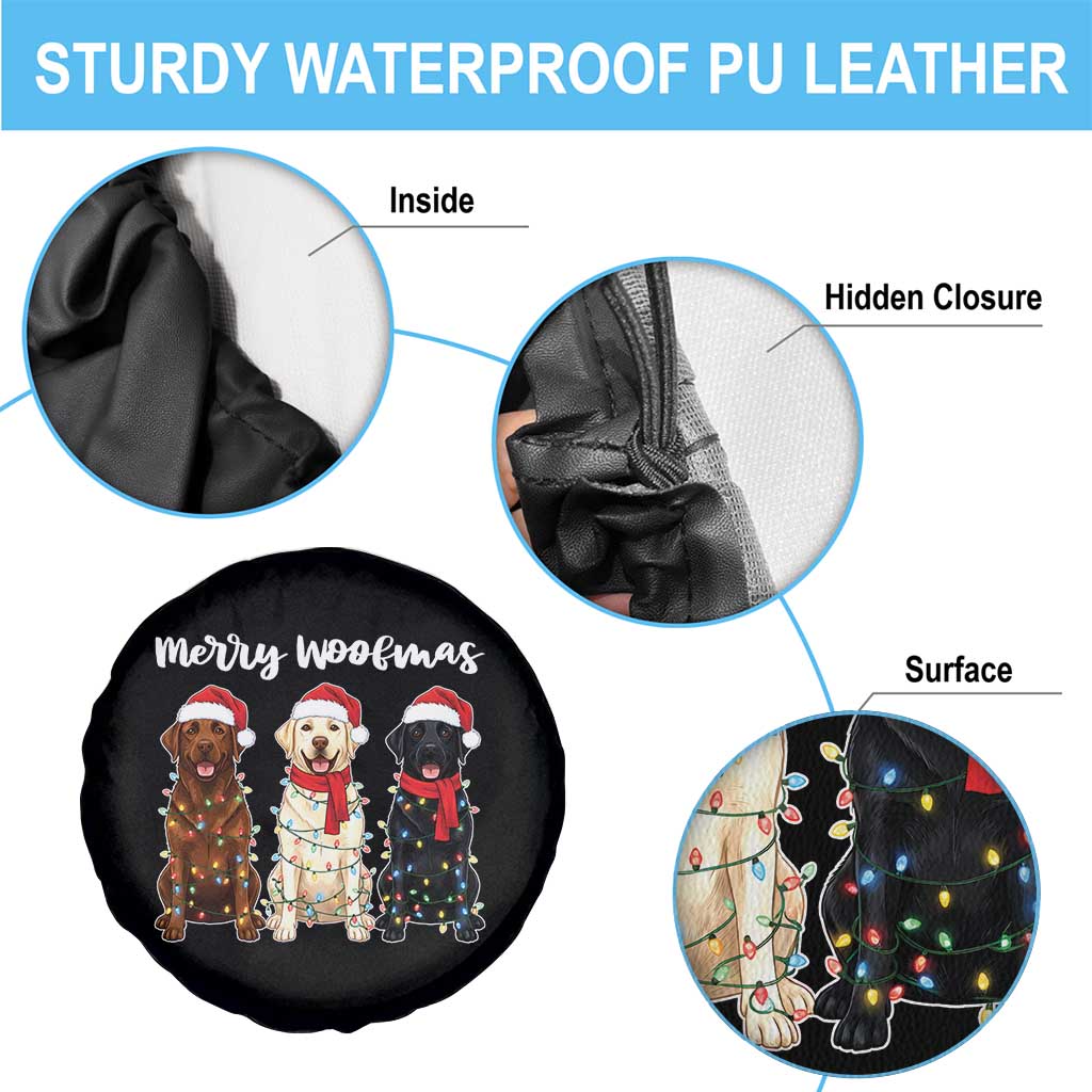 Funny Merry Woofmas Spare Tire Cover Labrador Funny Christmas Dog Lover Gift - Wonder Print Shop