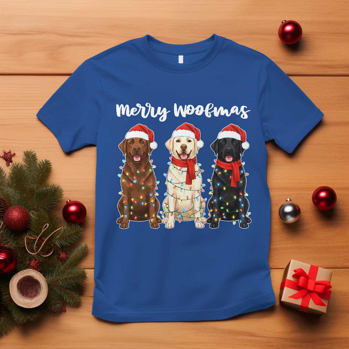 Funny Merry Woofmas T Shirt Labrador Funny Christmas Dog Lover Gift - Wonder Print Shop