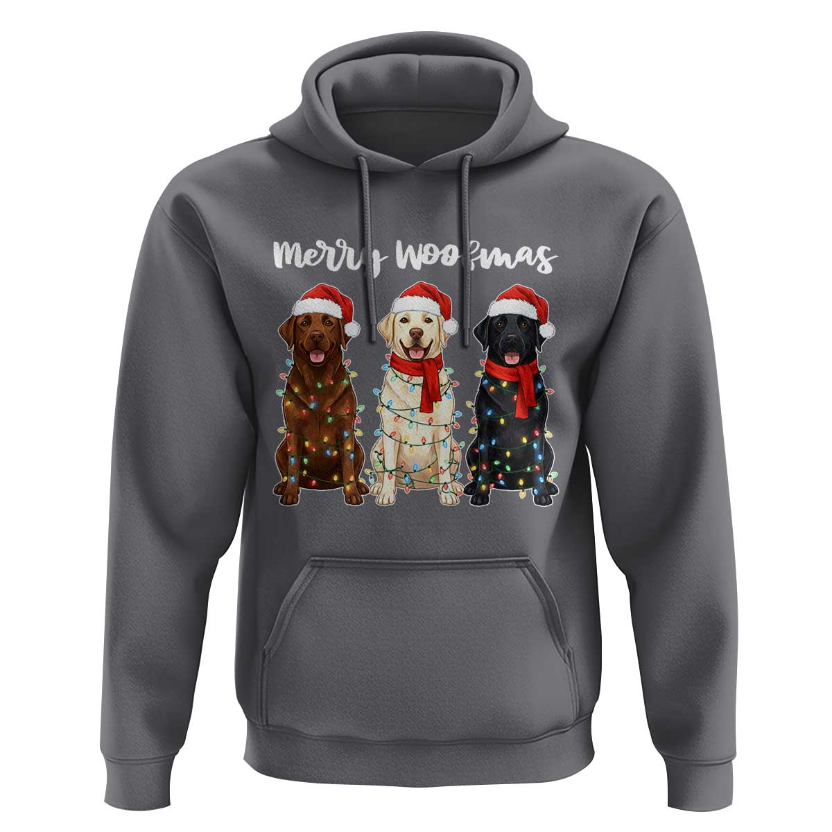 Funny Merry Woofmas Hoodie Labrador Funny Christmas Dog Lover Gift - Wonder Print Shop