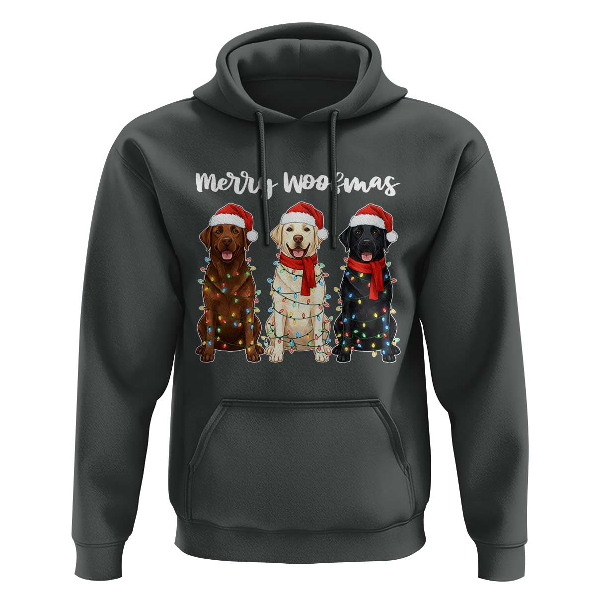 Funny Merry Woofmas Hoodie Labrador Funny Christmas Dog Lover Gift - Wonder Print Shop