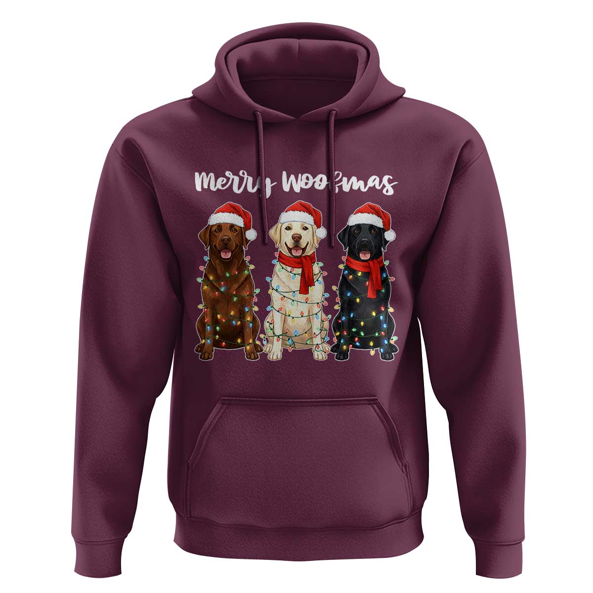 Funny Merry Woofmas Hoodie Labrador Funny Christmas Dog Lover Gift - Wonder Print Shop
