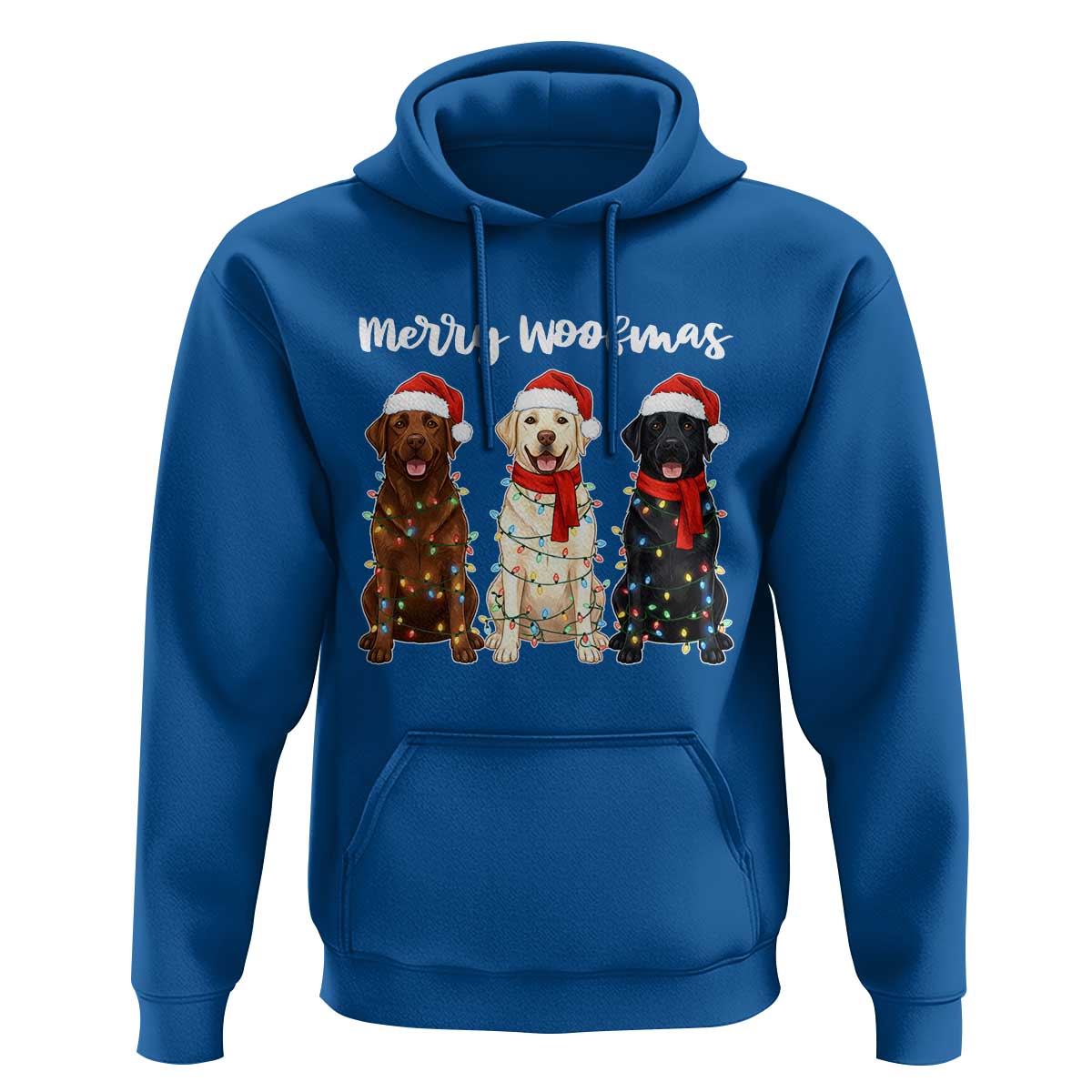 Funny Merry Woofmas Hoodie Labrador Funny Christmas Dog Lover Gift - Wonder Print Shop