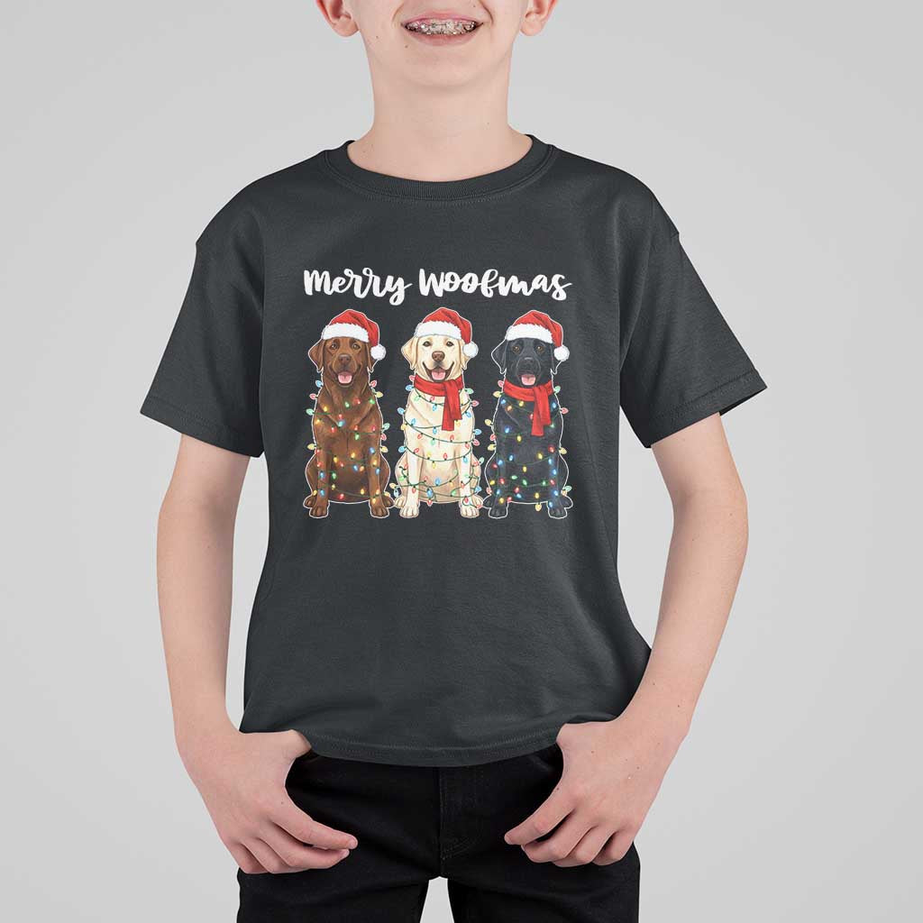 Funny Merry Woofmas T Shirt For Kid Labrador Funny Christmas Dog Lover Gift - Wonder Print Shop