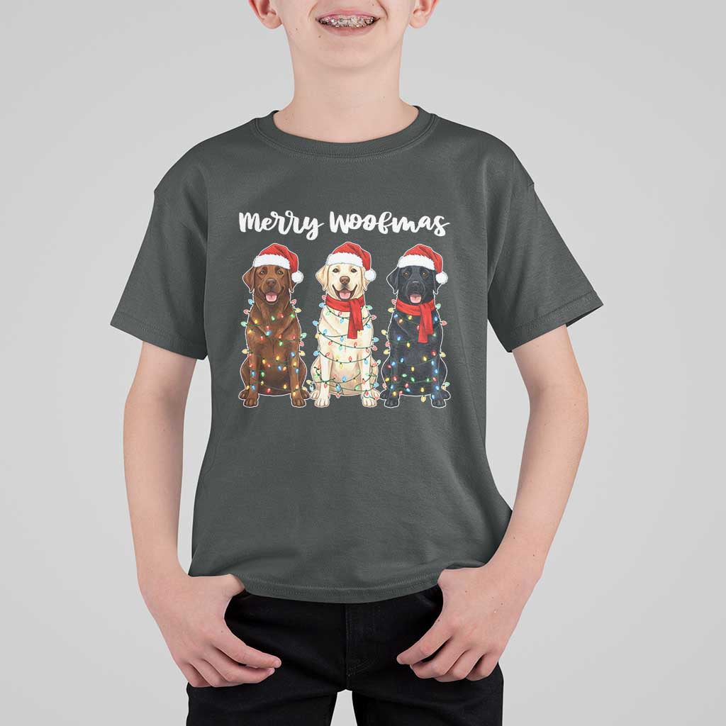 Funny Merry Woofmas T Shirt For Kid Labrador Funny Christmas Dog Lover Gift - Wonder Print Shop