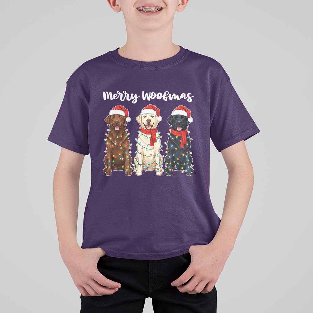 Funny Merry Woofmas T Shirt For Kid Labrador Funny Christmas Dog Lover Gift - Wonder Print Shop